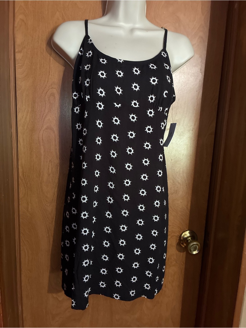 Volcom NWT Deadstock Black Sunburst Slip Dress Size XS
